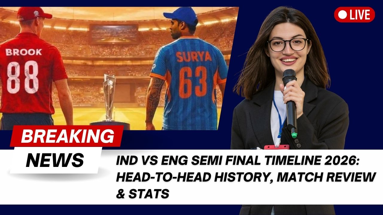 Read more about the article Ind vs Eng Semi FInal Timeline 2026: Head-to-Head History, Match Review & Stats 